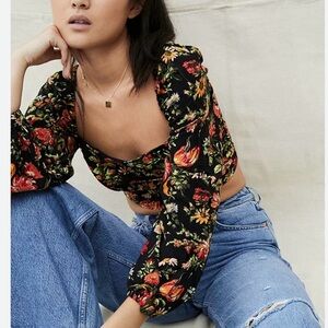 Urban Outfitters Multicolor Floral Crop Top